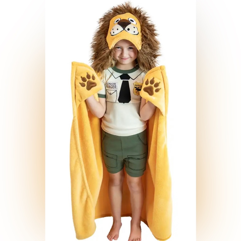 Lazy One Critter Kids Lion Hooded Blanket